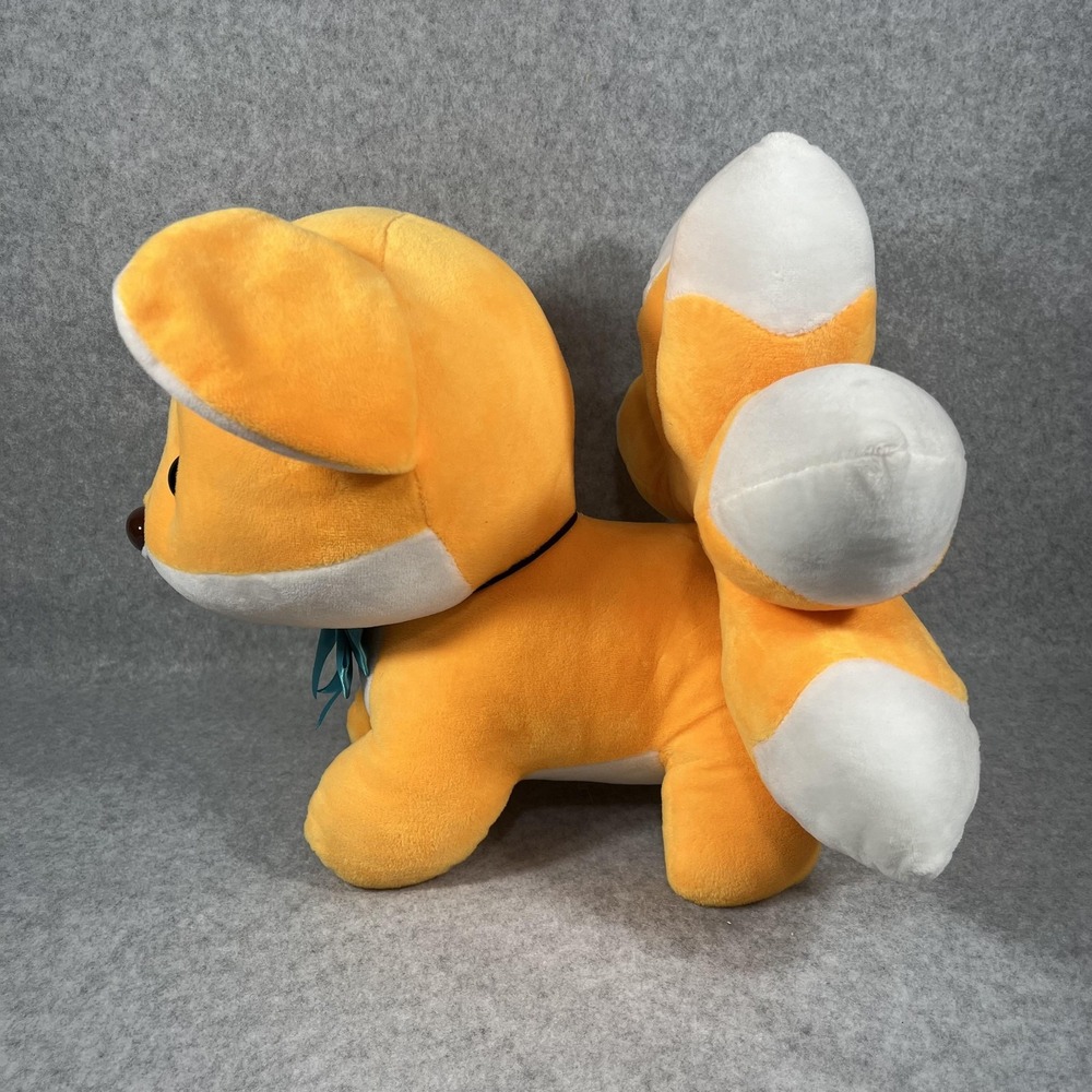 Anime Palace Fox 12" Plush Toy Five Tailed Kitsune Orange White Collectible READ